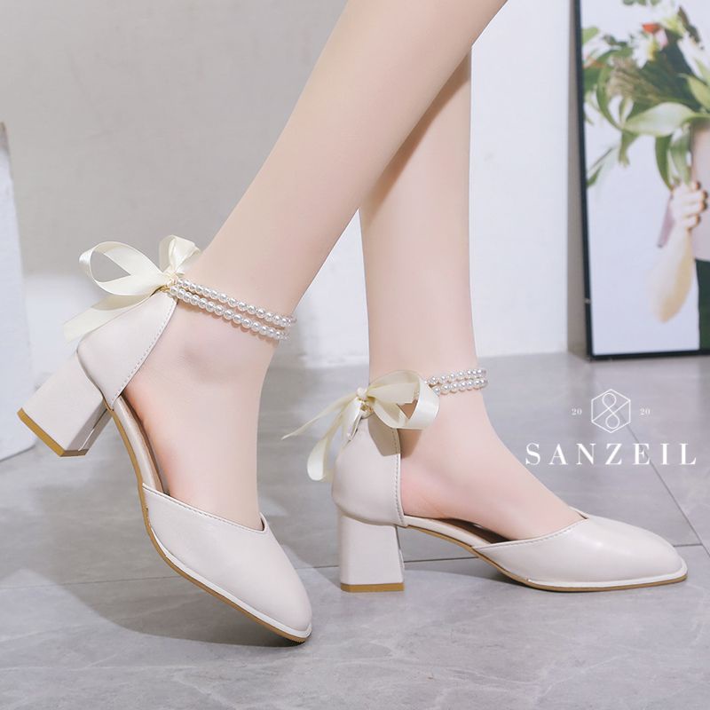 Sanzeil Ravel Wedges Wanita Import dengan Mutiara 2282