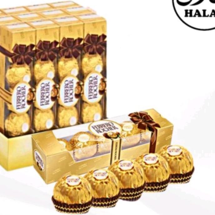 

➦ coklat ferrero rocher T5 / coklat ferreo rocher isi 5 halal ✼