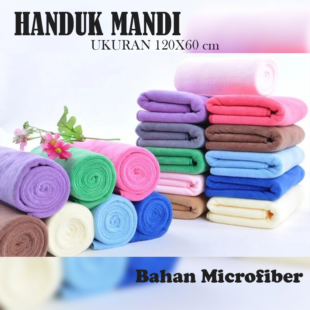 Handuk Mandi Microfiber Towl Ukuran 120X60 cm