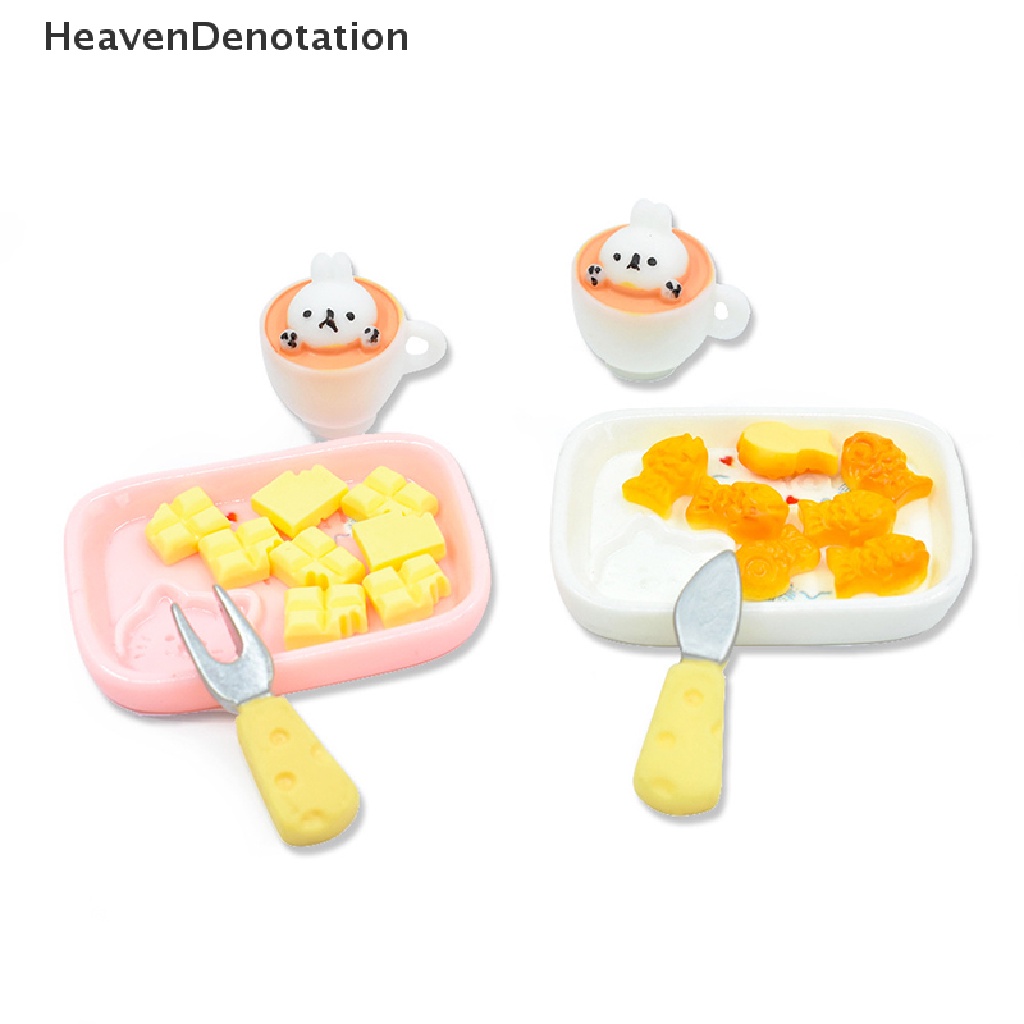 [HeavenDenotation] 5pcs 1: 12piring Piring Peralatan Makan Boneka Perabot Rumah Miniatur Dapur Mainan HDV