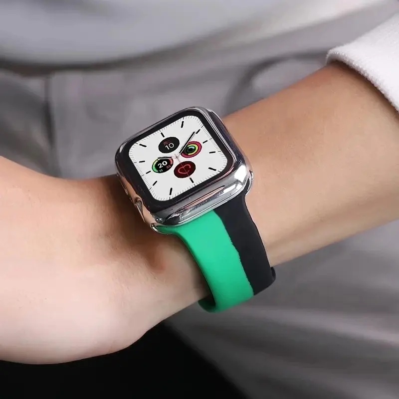 Strap SPORT UNITY Silicone untuk Apple Watch IWO HW T55 T500 49 45 44 42 41 40 38 mm Tali Jam Tangan Sport Band Premium iWatch series 1 2 3 4 5 6 7 8 9 ULTRA