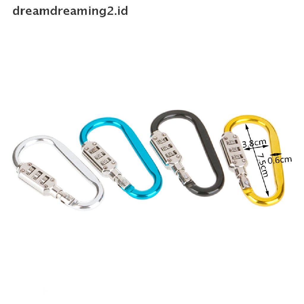 (dream) Gembok Helm Sepeda Motor Anti Maling Coded Lock Carabiner Password Lock.