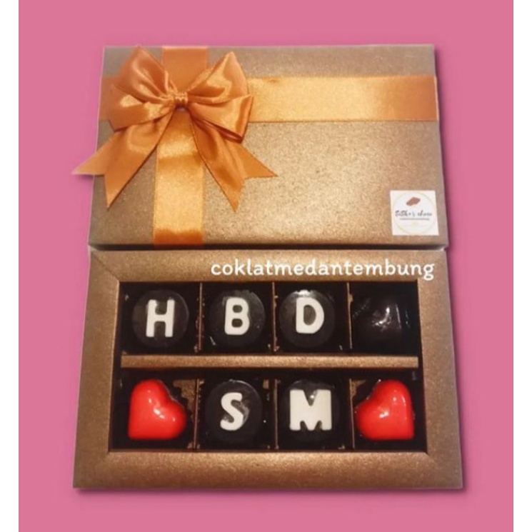 

coklat custom simpel & terjangkau (free packing)