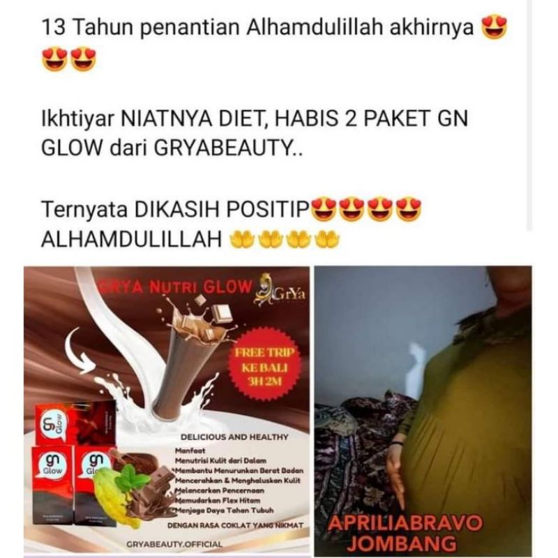 GN GLOW GRYA BEAUTY MINUMAN 1 paket isi 2 box/PELANGSING/CANTIK/GLOW UP