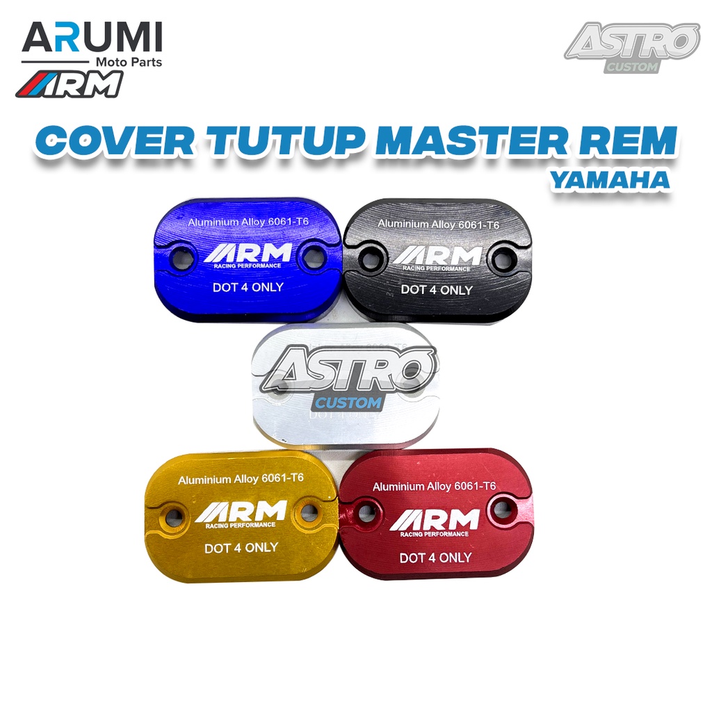 Cover Tutup Master Rem Nmax Aerox 155 Lexi 125 Xride Arm Aluminium Full CNC Arumi Aksesoris Motor