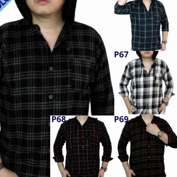 ☀ Kemeja Flanel Hoodie Distro ➩