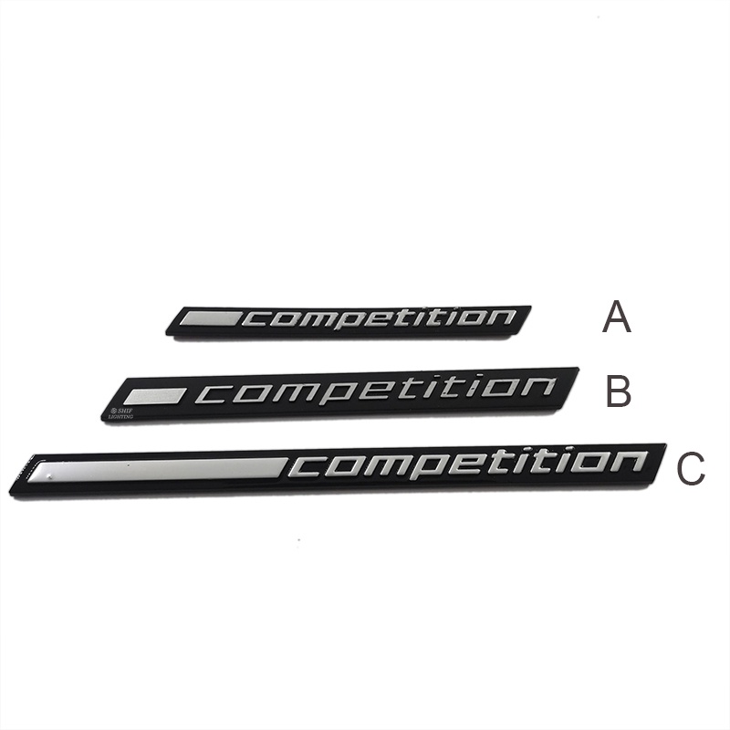 1x ABS Kompetisi Logo Huruf Mobil Auto Dekoratif Emblem Badge Sticker Decal Untuk BMW X1M X3M X4M X5M X6M