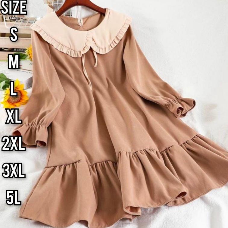 STOK TERBATAS Molly Long Tunik - Size M L XL XXL 3XL 4XL/5L - Tunik Jumbo - Baju Jumbo - Tunik Korea