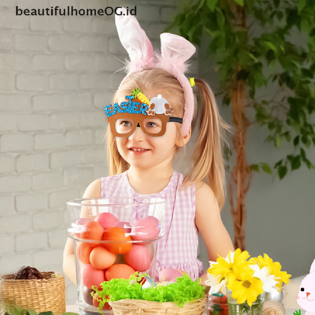 // Beautifulhomeog.id// Aksesoris Kacamata Paskah Kartun Egg Rabbit Egg Goggle Frame Untuk Anak **