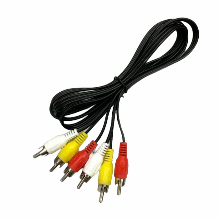 AUDIO VIDEO KABEL RCA AV KABEL MERAH PUTIH KUNING 1,3 METER