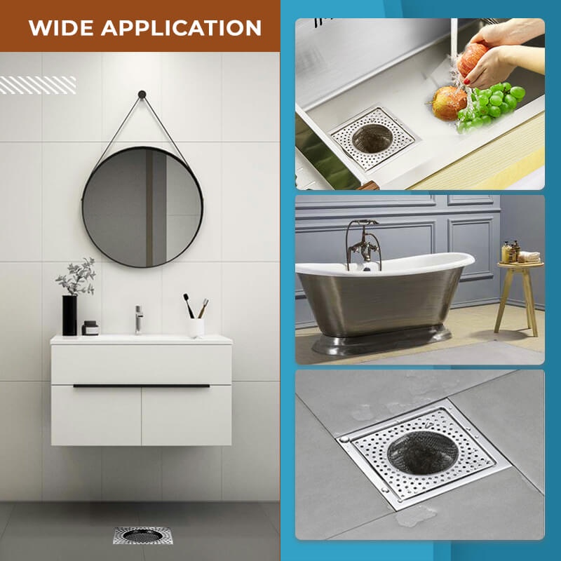 [Unggulan] Saringan Wastafel Dapur Saringan Kamar Mandi Anti Sumbat Selokan Anti debris Penangkap Rambut Penutup Jaring Wastafel Saluran Air Strainer Stainless Steel Floor Drain Filter