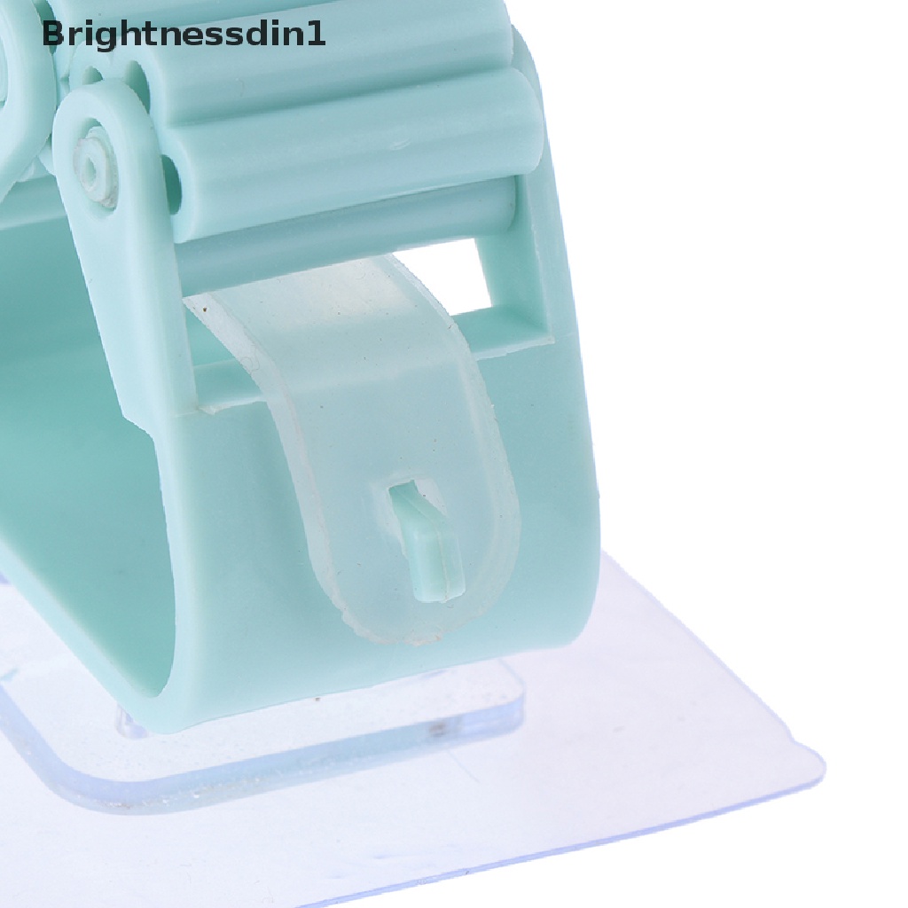 [Brightnessdin1] Punch-free Sucker Mop Pylon Tempat Penyimpanan Gadget Dapur Gantung Kait Klip Butik