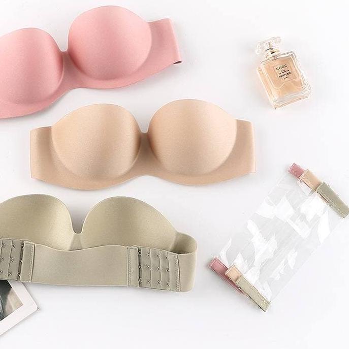 ♀ LIKESUN- bra38 KBra PushUp Double Strapless Invisible Nyaman Bra Tanpa Tali Bra Kait Murah ♙
