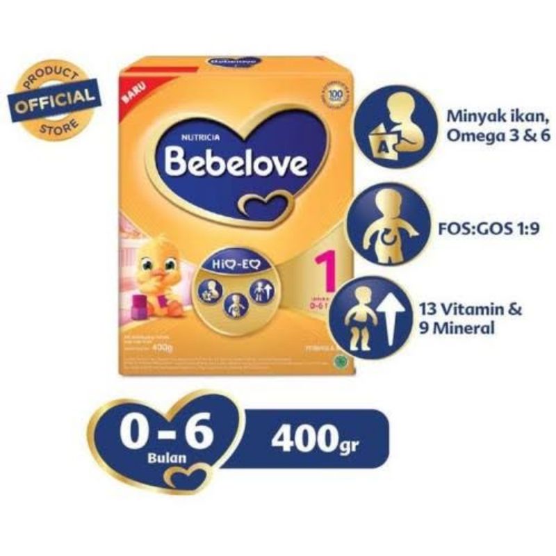 Bebelove 1 (0-6Bulan) & Bebelove 2 (6-12Bulan) 400Gr
