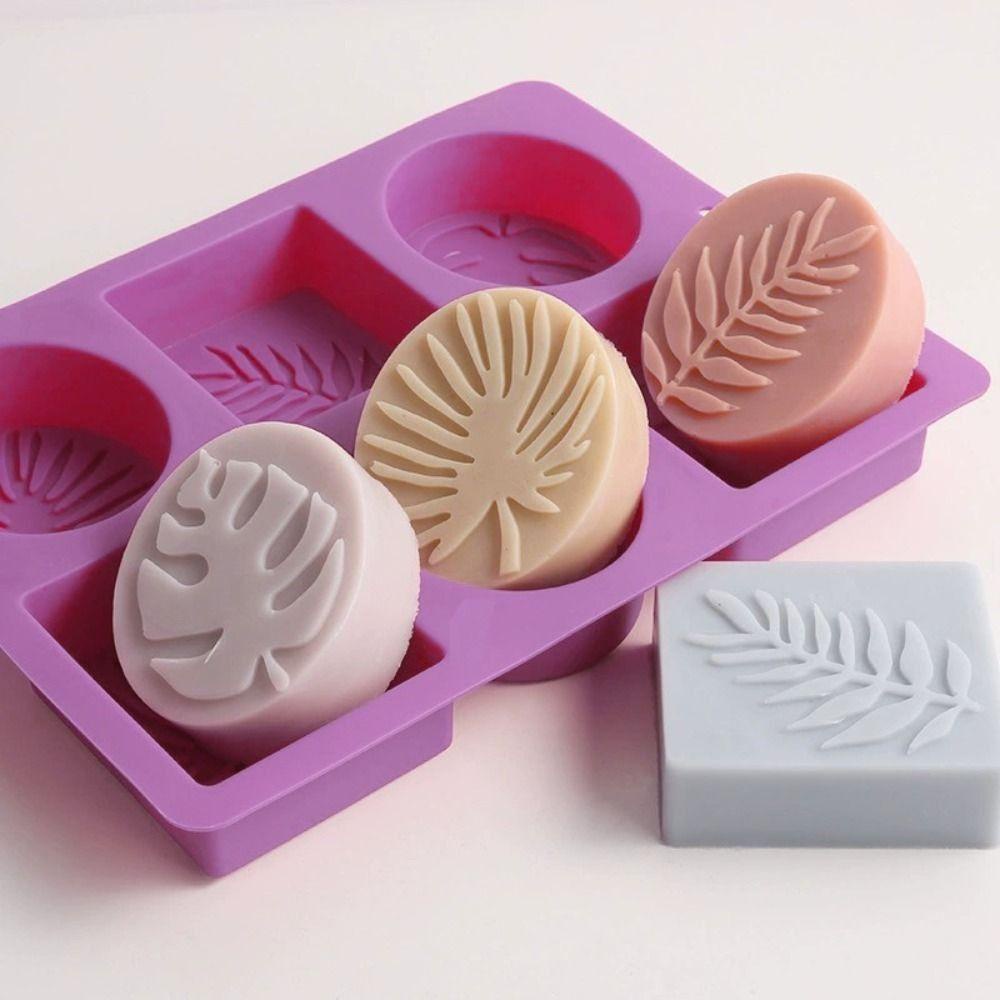 Lanfy Cetakan Sabun Daun Tidak Berbau Handmade Fragrance Candle Soap Making Kue Gypsum Aromaterapi Dekorasi Silicone Mold