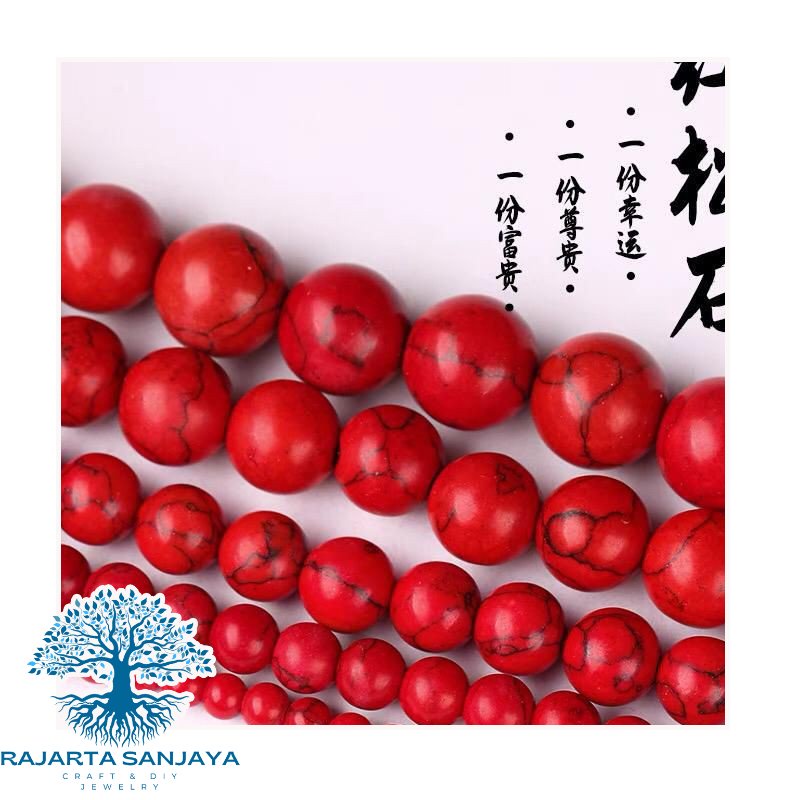 Red Turquoise Red Turquoise Beads Syntetic Stone
