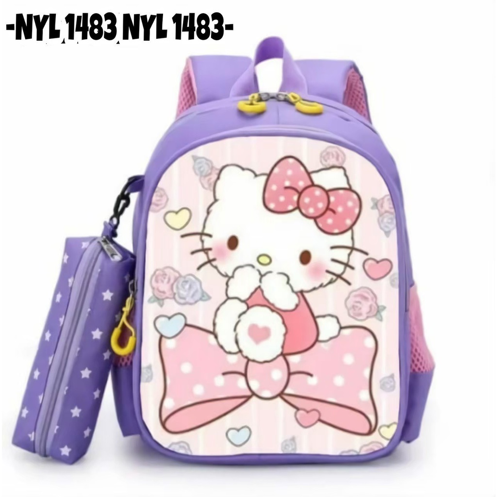 &quot;aurabagss&quot; - New Arrival...Beli 1 Dapat 2 Tas Anak Set 2 In 1 Tas Anak Perempuan Motif Printing Karakter Hello Kitty &amp; Unicorn Ransel Sekolah Anak Perempuan PAUD TK SD Backpack Anak Perempuan Terbaru 2023 Harga Terjangkau Bisa COD