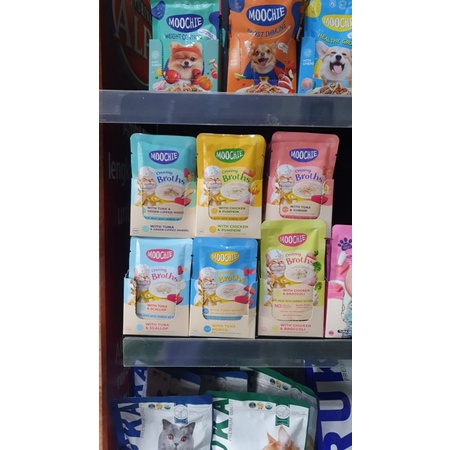 Moochie creamy broths 40grm grain free buat recovery makanan kucing basah