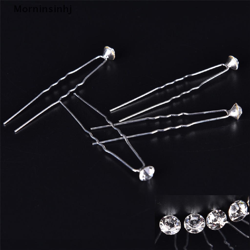 Mornin 20PCS Kristal Bening Berlian Imitasi Diamante Pernikahan Bridal Prom Hair Pin Hairpin id