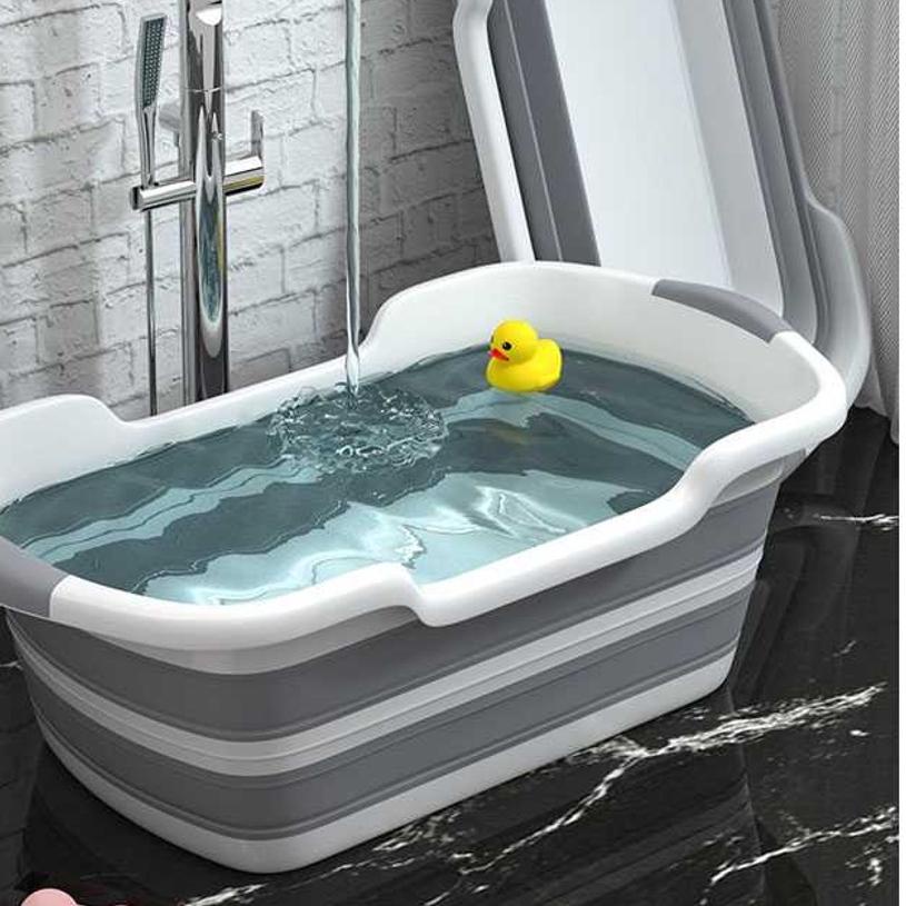 ☆ Bak Mandi Bayi Lipat Baby Bathtub Foldable Ukuran 60x40 cm ۞