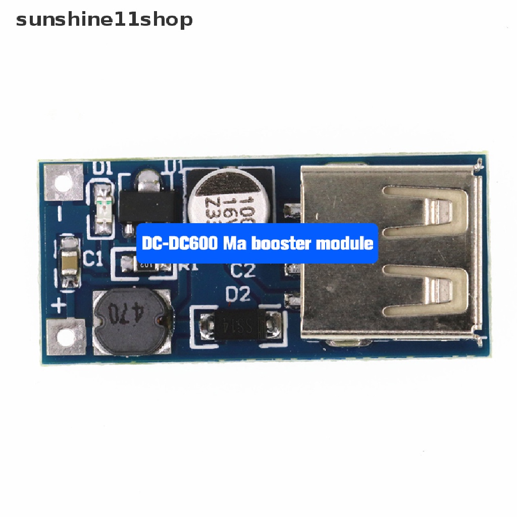 Sho DC-DC Step Up Power Supply Module Papan Konverter Peningkat Tegangan 0.9-5V Ke 5V 600MA USB Booster Circuit Board N