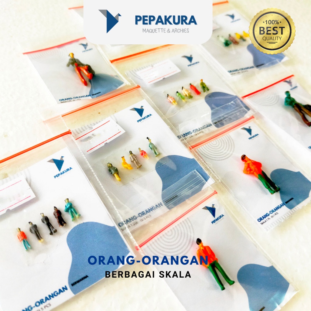 Miniatur Orang Manusia Warna Skala - Bahan Maket Diorama