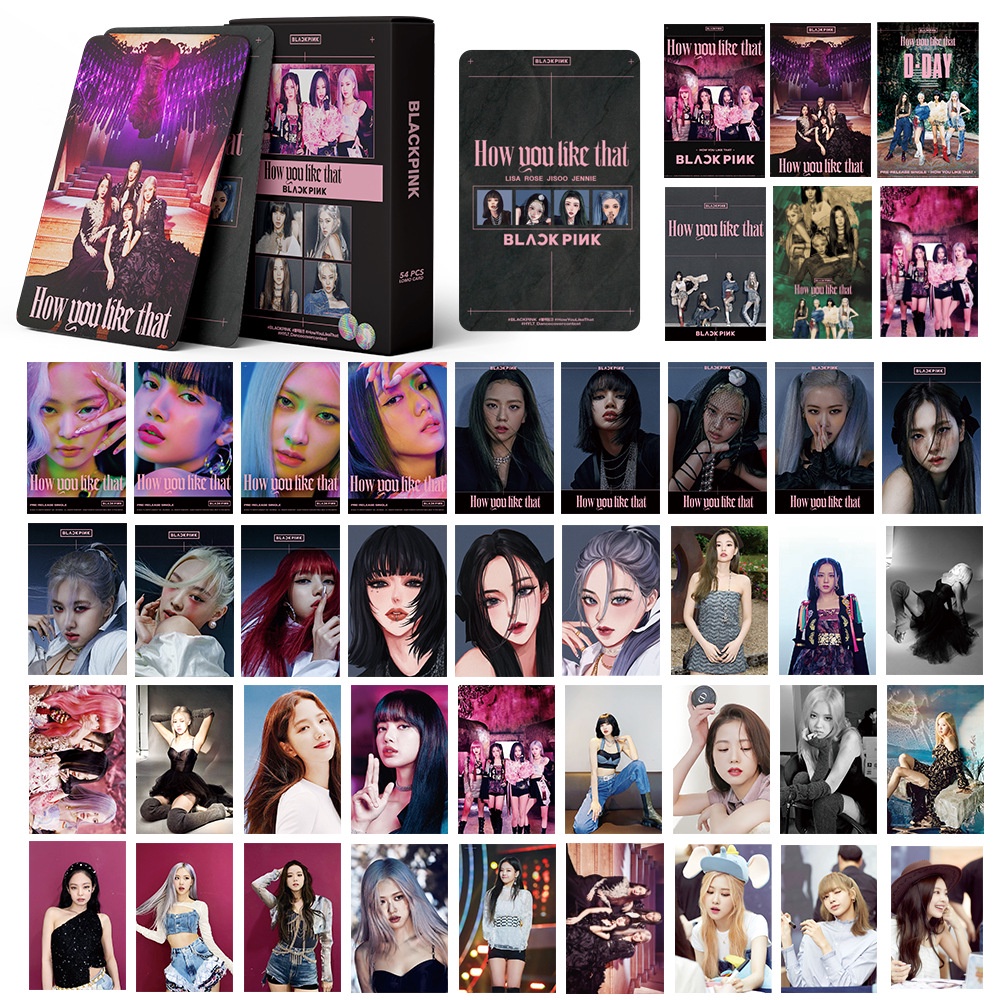 54pcs/box BP Album Bagaimana Kamu Itu Photocard LISA ROSE JISOO JENNIE Lomo Card Blink Collection Kpop Postcards