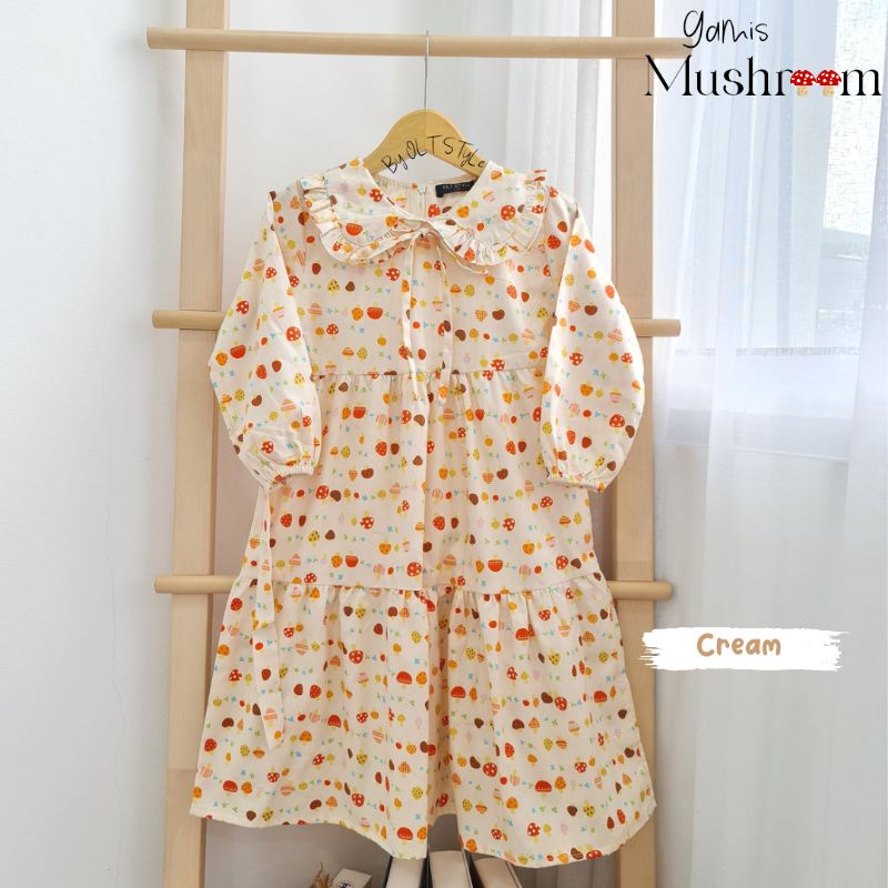 Ollet Gamis Mushroom / gamis anak katun jepang