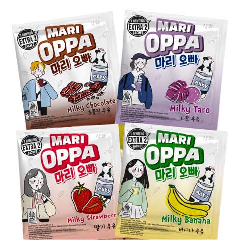 

Mari Oppa Minuman Rasa Susu Buah renceng isi 10 sachet