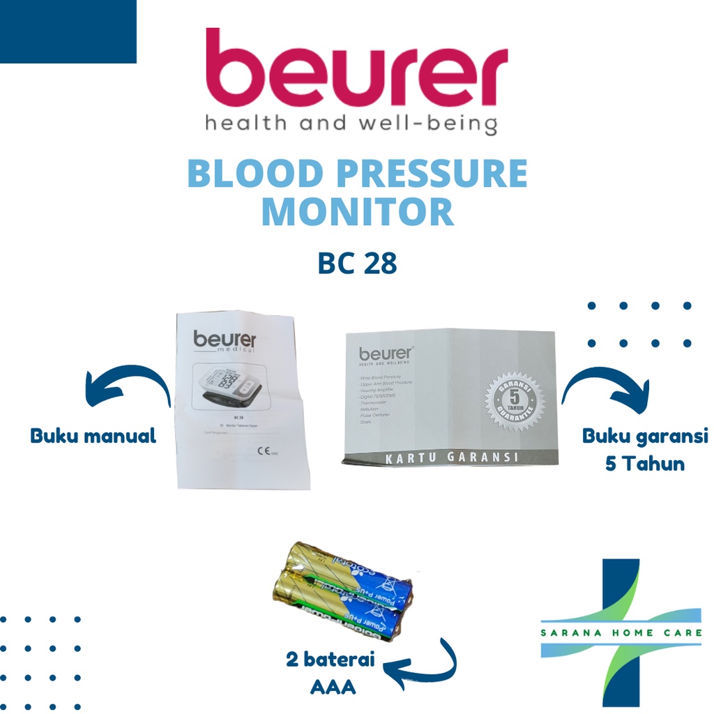 BEURER Blood Pressure Monitor BC 28/ tensi pergelangan / wrist bpm/ tensi digital/ bpm