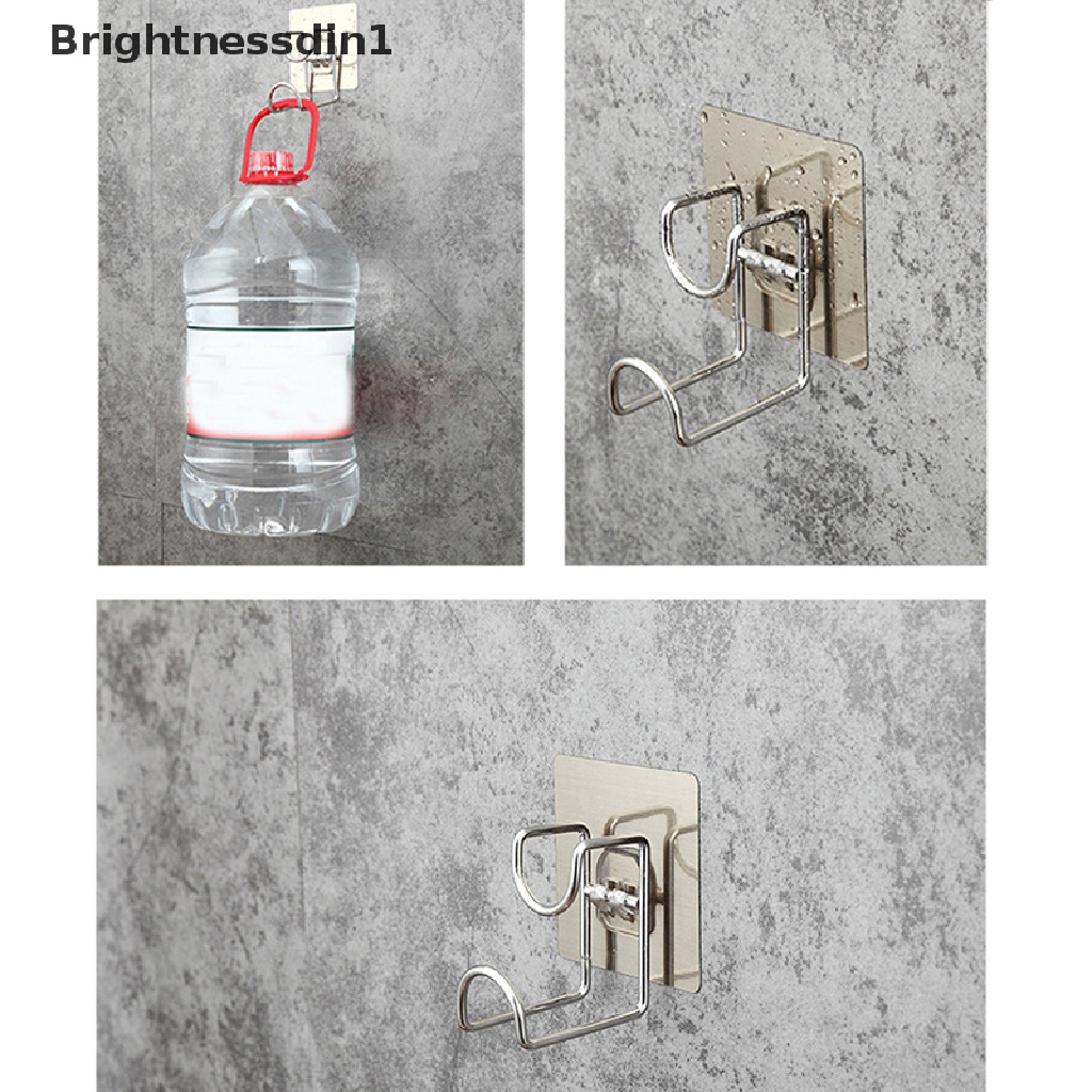 [Brightnessdin1] Tempelan Dinding Kait Perekat Kuat Pintu Tempel Holder Stainless Steel Wall Hook Butik