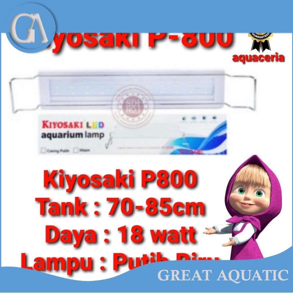 lampu led aquarium gantung kiyosaki p 800 uk 80 cm