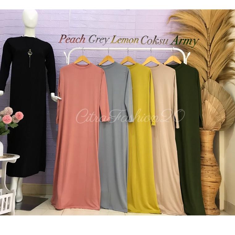 PALING DIMINATI GAMIS MANSET LENGAN PANJANG | GAMIS MANSET DALAMAN JERSEY PREMIUM