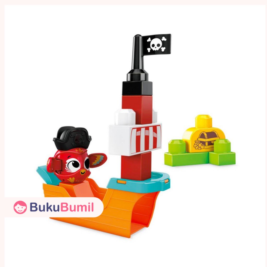Fisher Price Mainan Balok Edukasi Bayi Usia 1 2 3 4 5 Tahun Peek a Block (Pirate Ship) - Mainan Balo
