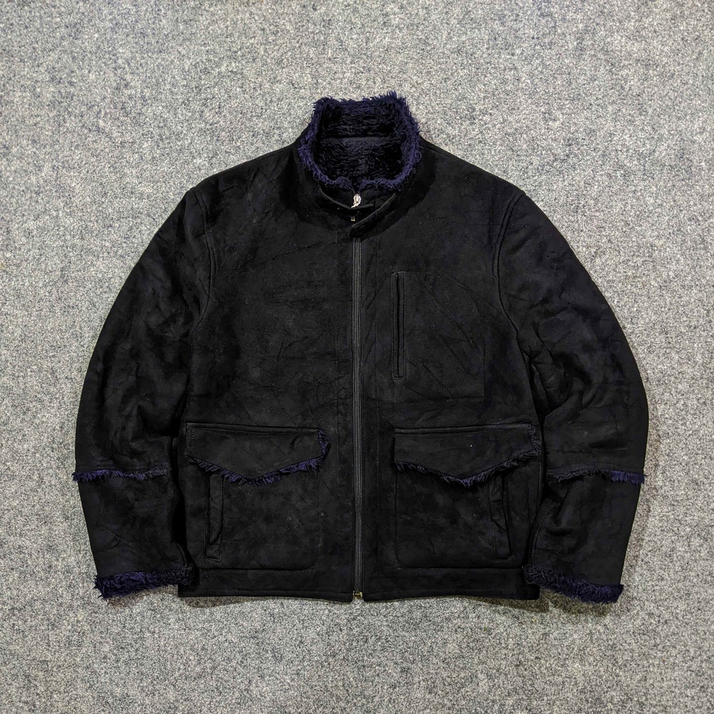 Comme Ca Ism - Jaket Suede Sherpa Pria Tebal Hangat Winter Musim Dingin Second Bekas Original - JX82