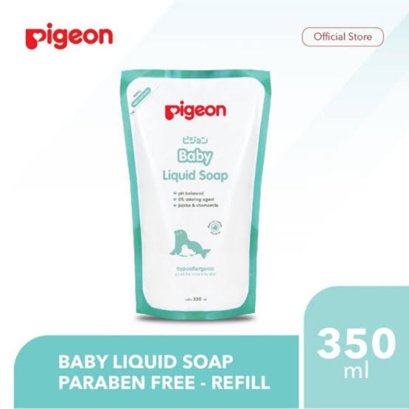Pigeon Baby Liquid Soap Paraben Free 400ml Pump 350ml Refill - Sabun Mandi Anak Bayi