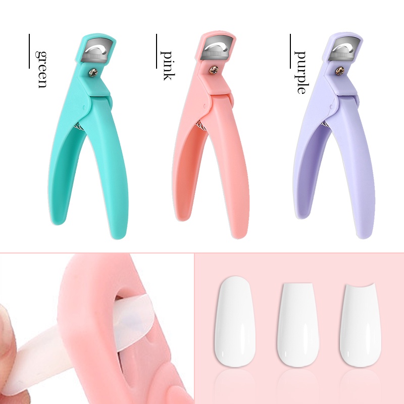 Gunting Kuku U-shaped French Fake Nail Tips Cutter Stainless Steel Kepala Gunting Kuku Manicure Cutter 1pc