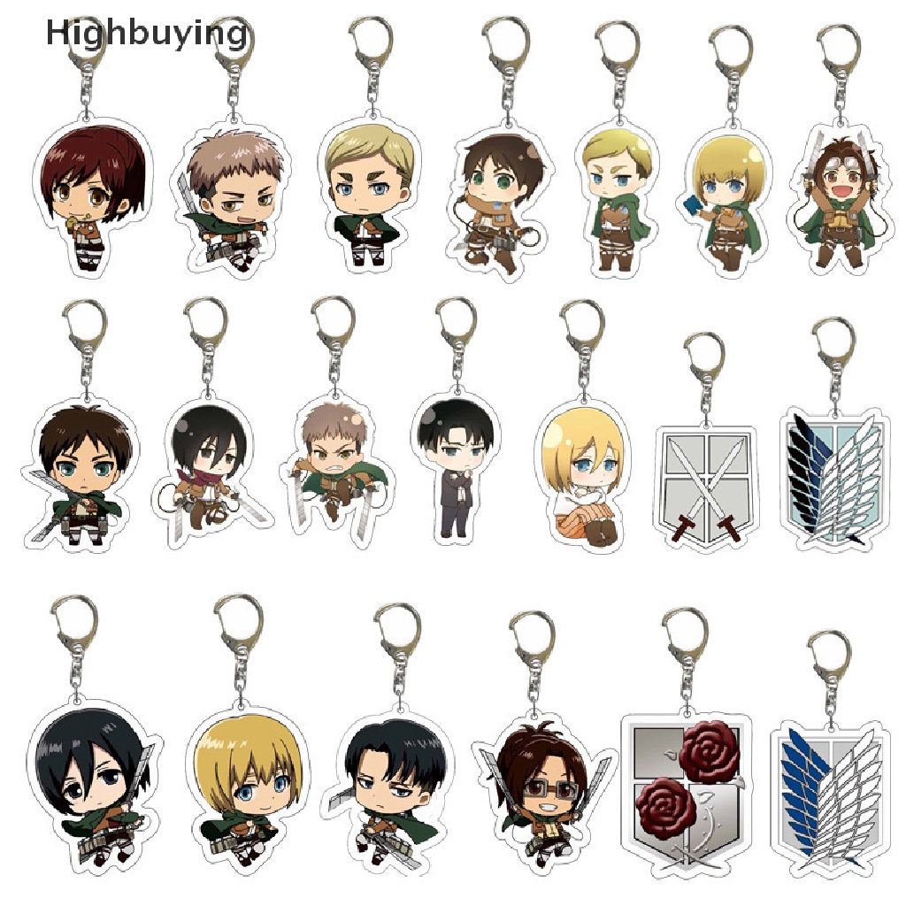 Hbid New Anime Attack on Titan Cosplay Gantungan Kunci Aksesoris Fashion Gantungan Kunci Mobil Tas Liontin Shingeki No Kyojin Key Ring Glory