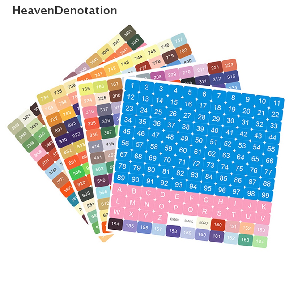 [HeavenDenotation] Stiker Angka Warna Diamond Paing447 DMC Labels Stickers Kotak Penyimpanan Diamond Paing Aksesoris Mosaic Bottle Tools HDV