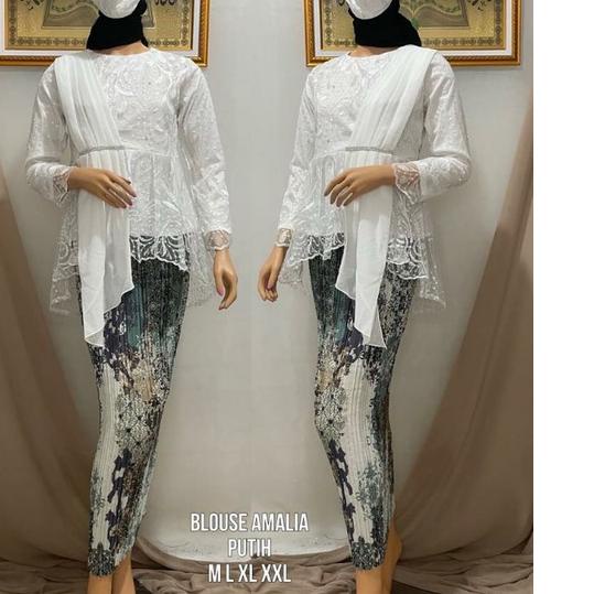 Grosiran Murah Kebaya Modern Amalia Brukat Tile Selendang Terbaru 2022 || Stelan Kebaya Pesta || Kon