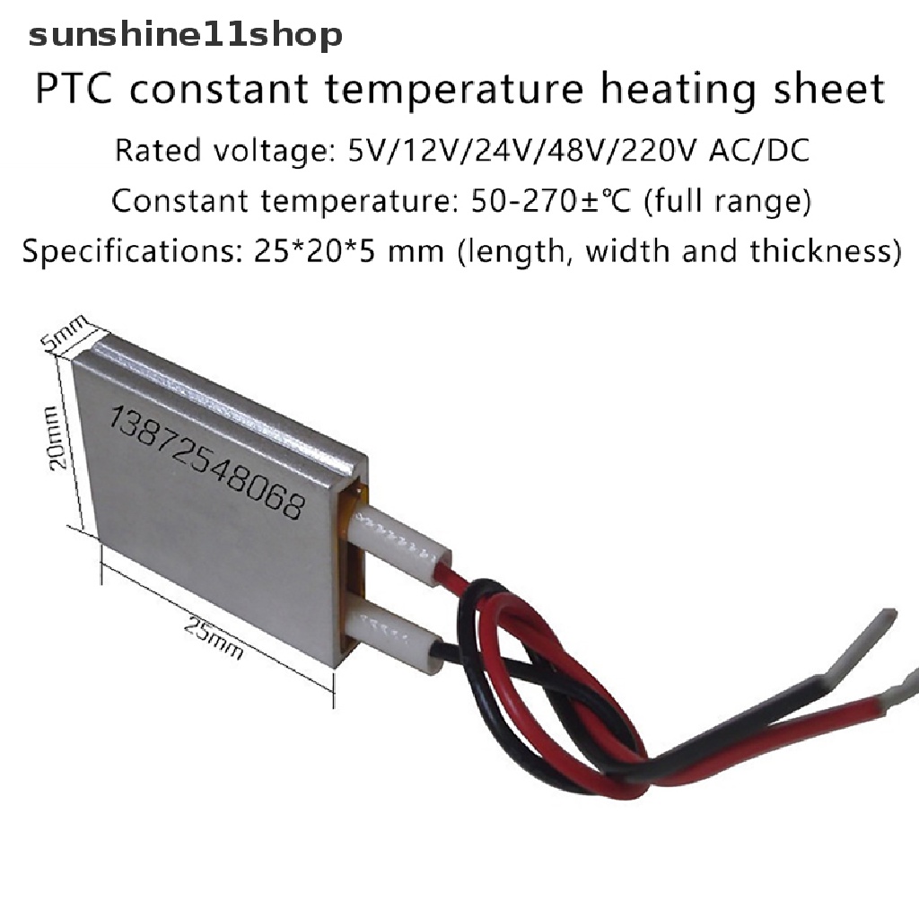 Sho 12V/24V/220V Suhu Konstan PTC heag plate air Plat Pemanas Listrik N