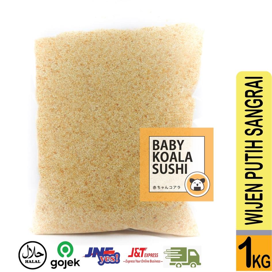 

♩ HIROKING Biji Wijen Putih Sangrai 1 Kg Halal │ Roasted White Sesame Seed for Sushi Ramen ▲