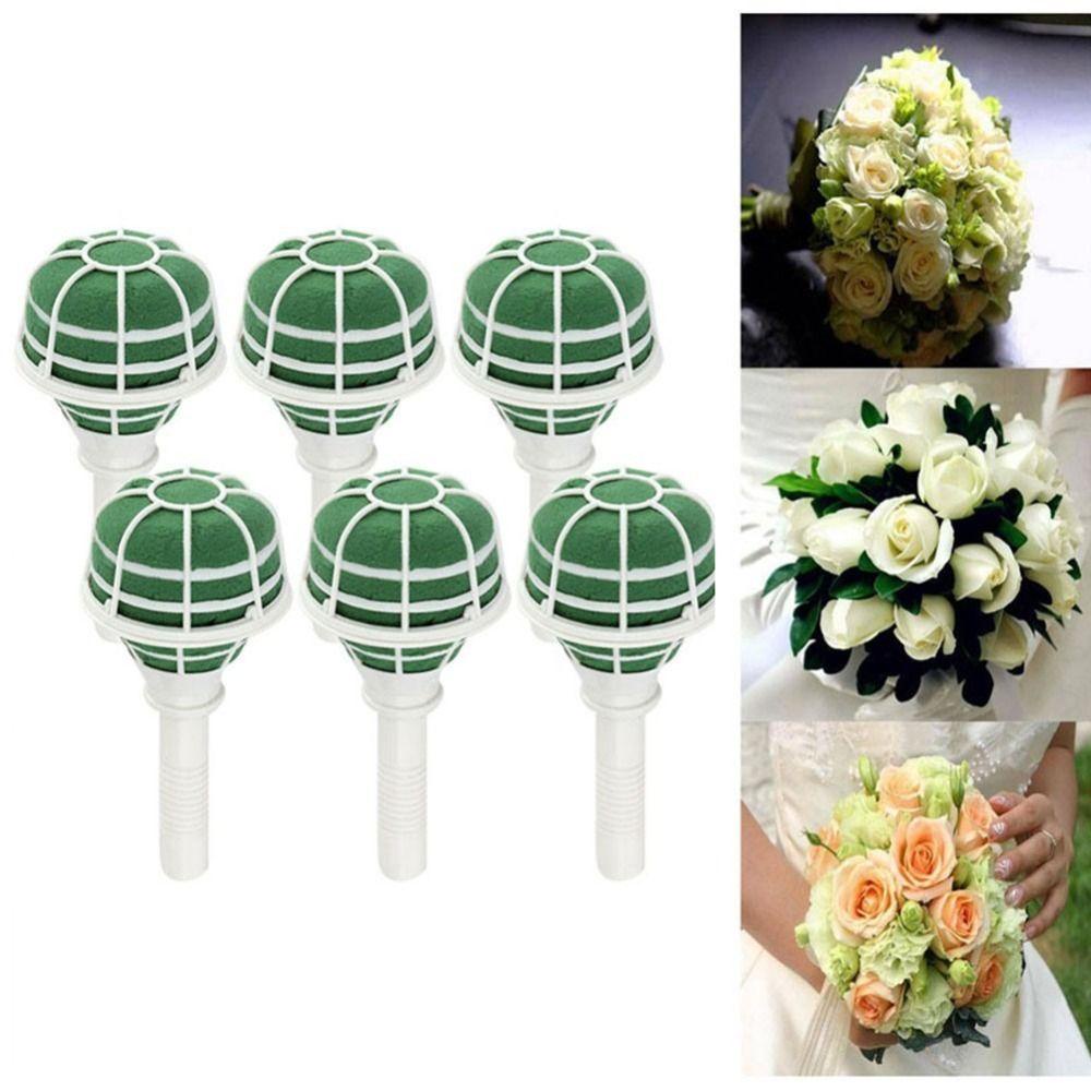 Solighter 6Pcs Bouquet DIY Wedding Holder Dekorasi Bunga