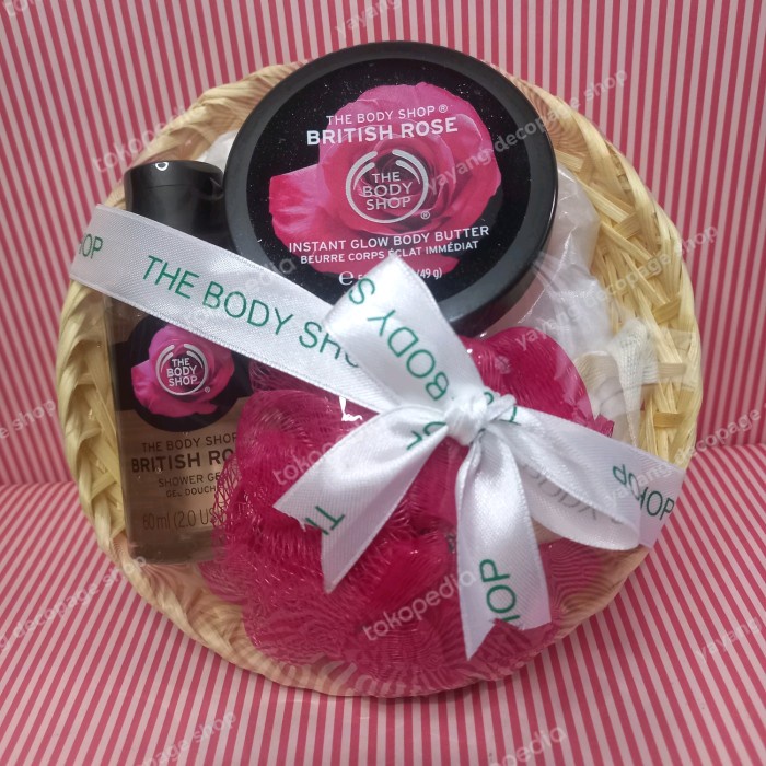 

(COD) the body shop British rose gift paket seserahan parsel ramadan