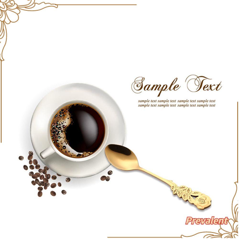 PREVA Rose Shape Spoon Tableware Kitchen Accessories Ice Cream Music Bar Coffee Spoons Dessert Tea  Spoons