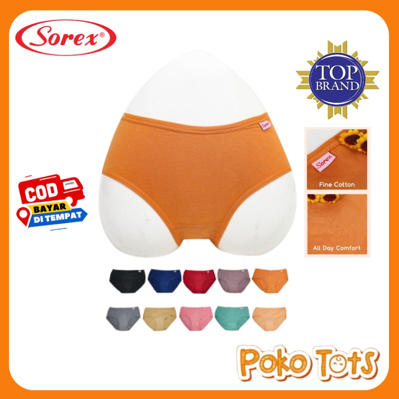 Sorex CD Basic Cutting Midi 1228 Bahan Katun Adem Celana Dalam Wanita Polos CD Wanita WHS