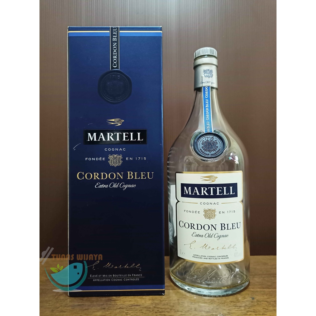 Botol bekas Martell Cordon Bleu 1 Liter + Box