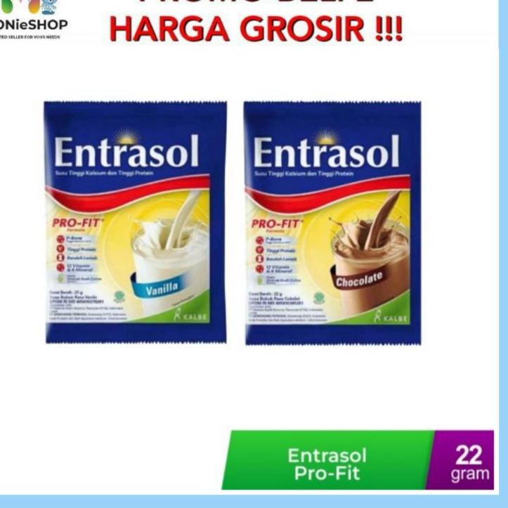 

✨SHOPEE MALL✨ Entrasol Sachet Renceng sekali minum VANILA COKLAT 10x22GR gas !!