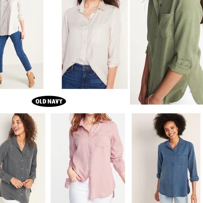 ➷ Old Navy Relaxed Tencel Shirt Denim ➦
