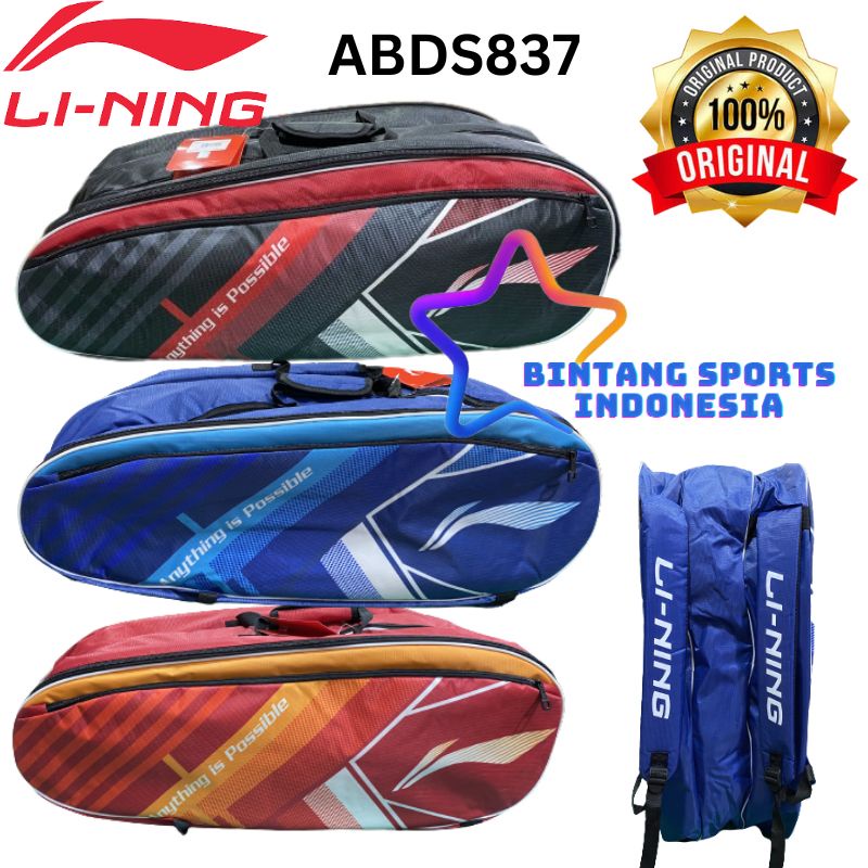 TAS LINING BADMINTON BULUTANGKIS LINING ABDS837 ABDS 837 ORIGINAL